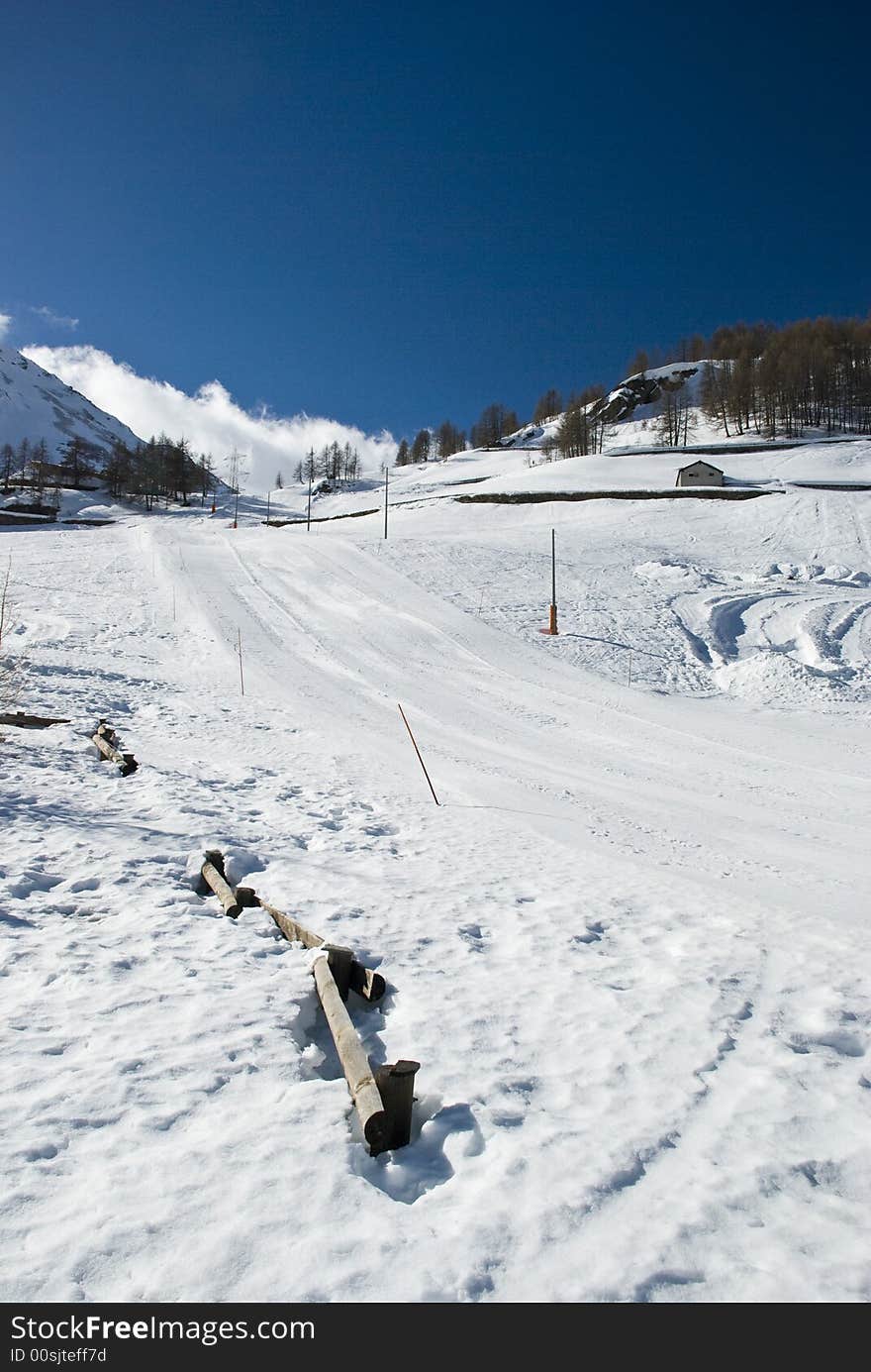 LaThuile, Snow, trees and slop