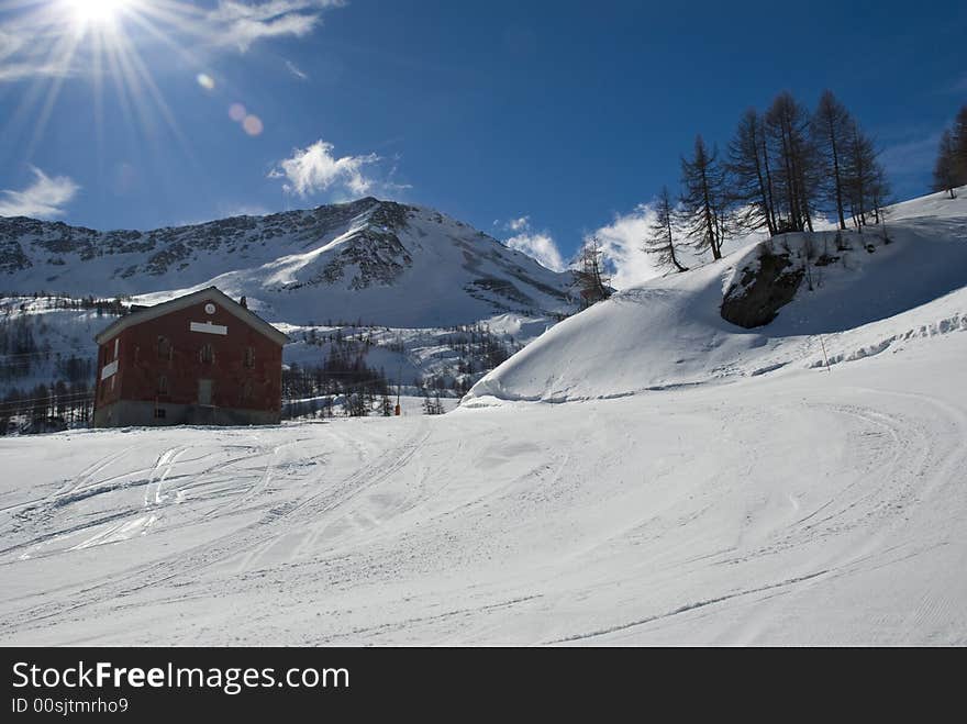 LaThuile, Snow, trees and slopes