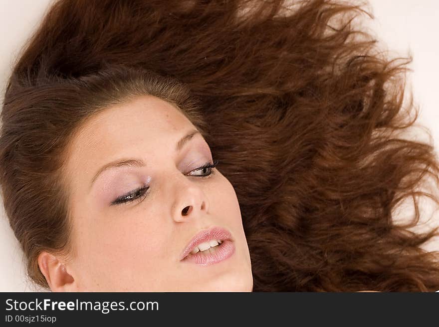 Woman Lying On The Floor