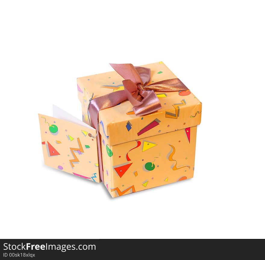 Gift box isolated on white dackground. Gift box isolated on white dackground