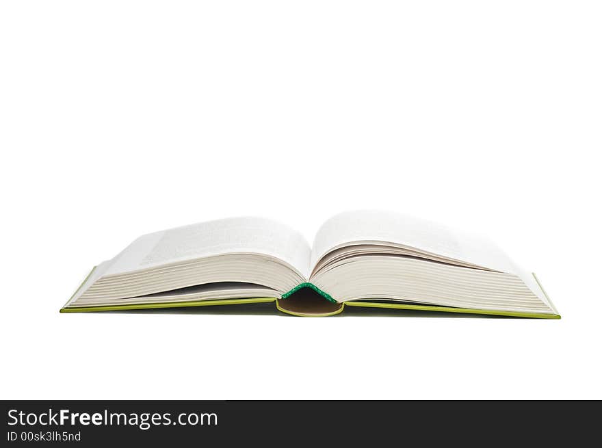 Open book isolated on a white