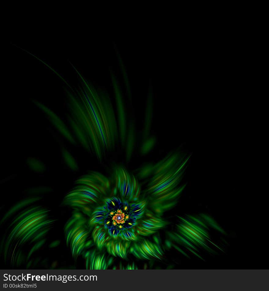 Green Floral Spray