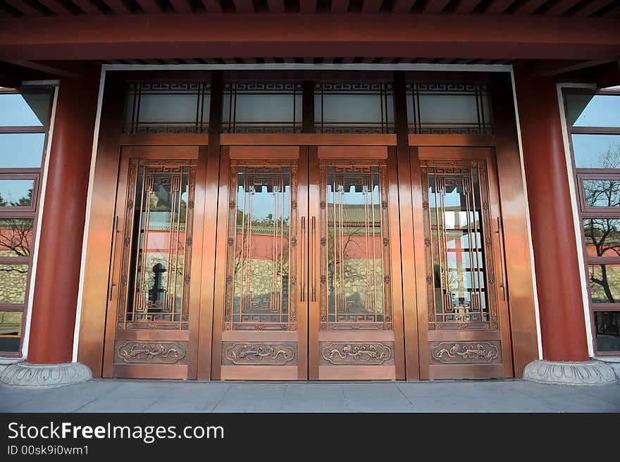 Chinese traditional style door ,Xian,China.