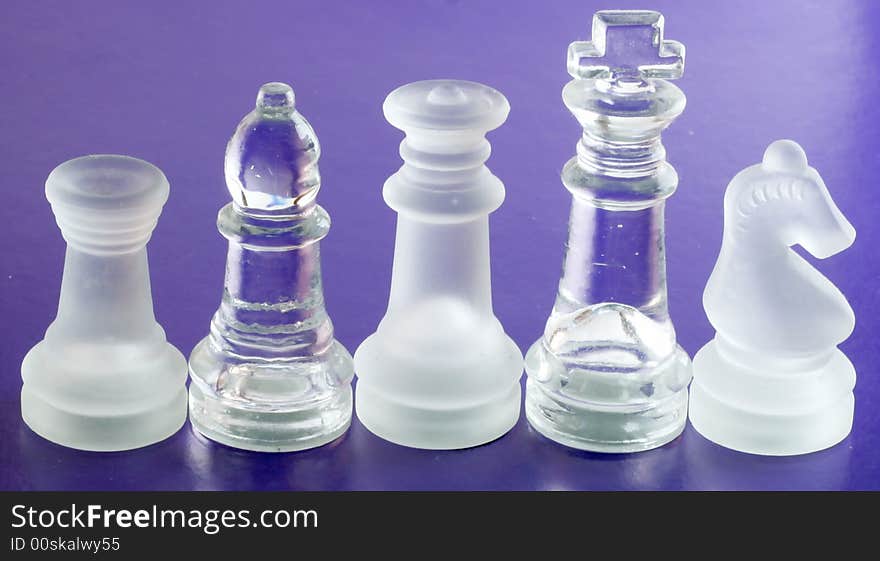 A number of isolated chess figuries