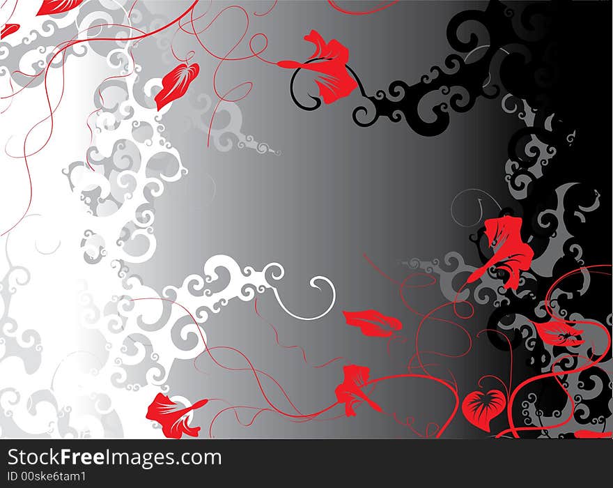 Abstract floral background. A vector format is added. Suits well for a postcard or background. Abstract floral background. A vector format is added. Suits well for a postcard or background