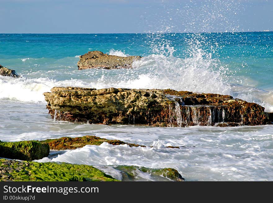 Wild wave and very danger sea