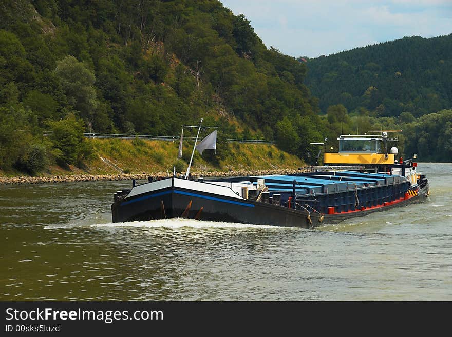 Inland Vessel on the Danube River.