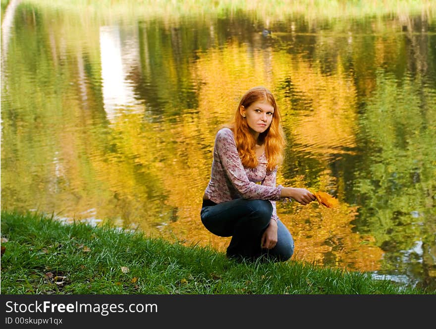 Young woman on the coast