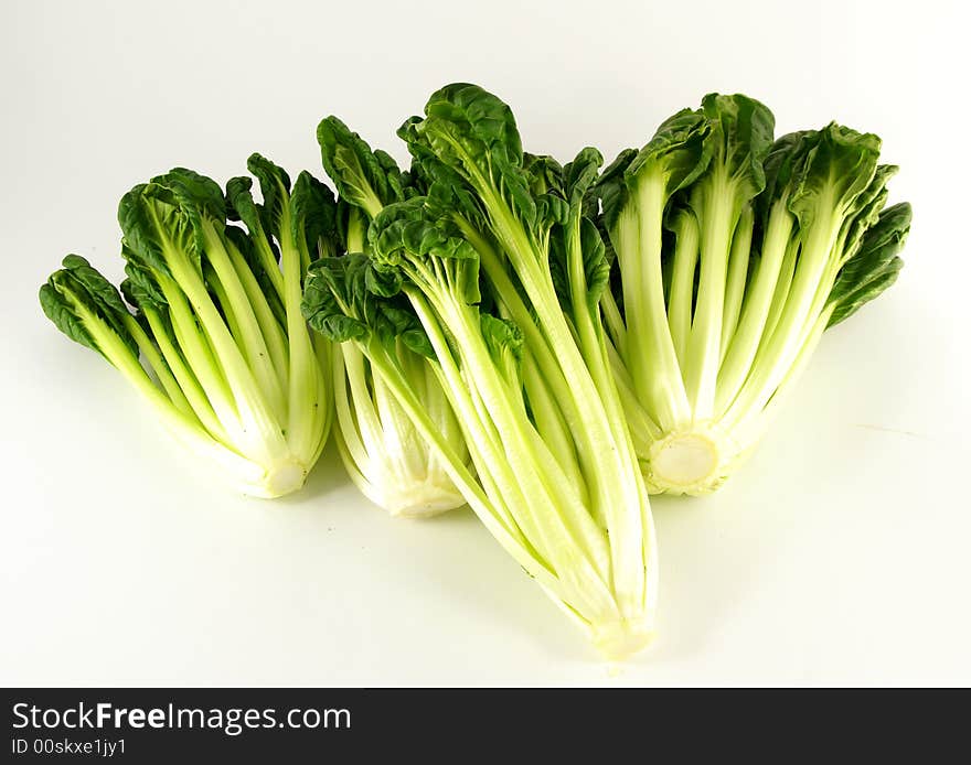 Photo of green vegetables isolated on white. Photo of green vegetables isolated on white