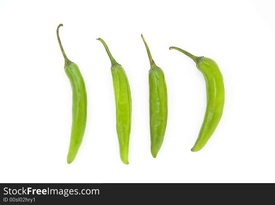 Red chile pepper isolated over white