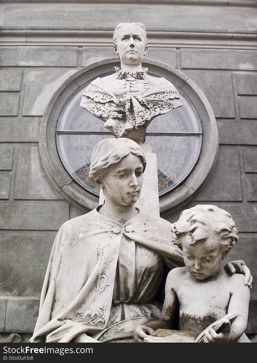 Monument tomb in the cemetery, Buenos Aires, Argentina