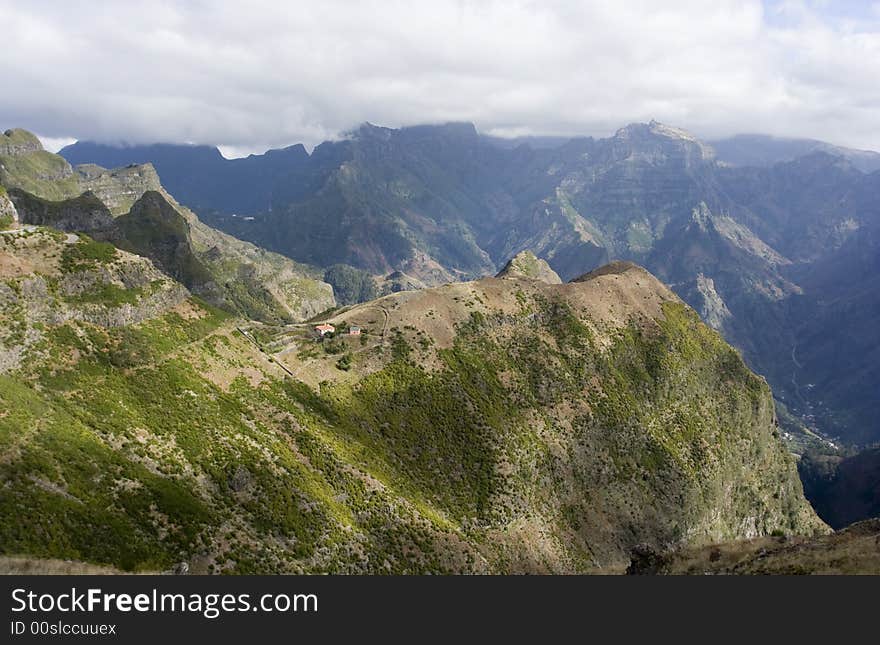 Madeira island, coast landscape at sunset - Atlantic ocean - Portugal. Madeira island, coast landscape at sunset - Atlantic ocean - Portugal