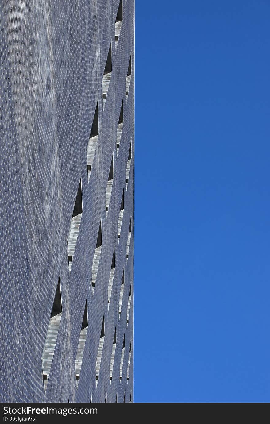 Facade of a modern skyscraper in Holland