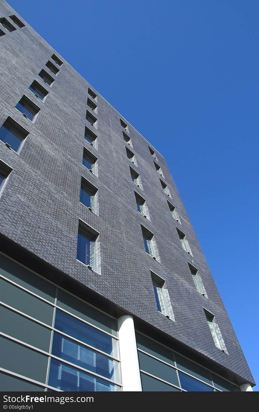 Facade of a modern skyscraper in Holland