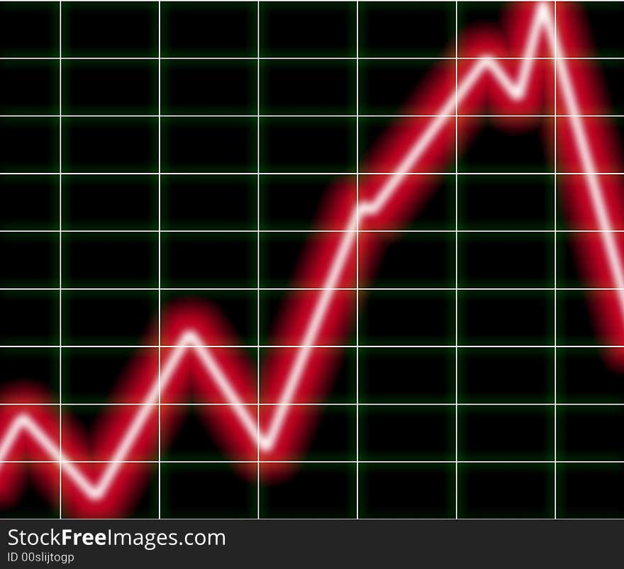 Conceptual depiction of a graph pattern against a black background