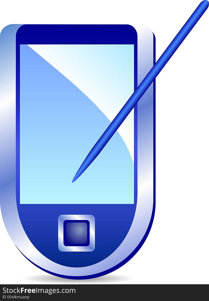 Icon of mobile computer. Vector illustration.