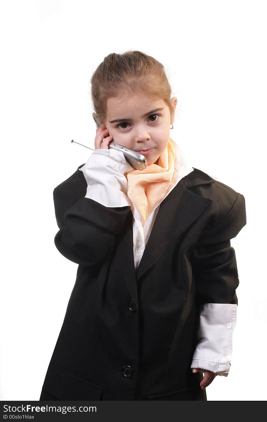 Little 3 year old girl dress as a businesswomen. Little 3 year old girl dress as a businesswomen