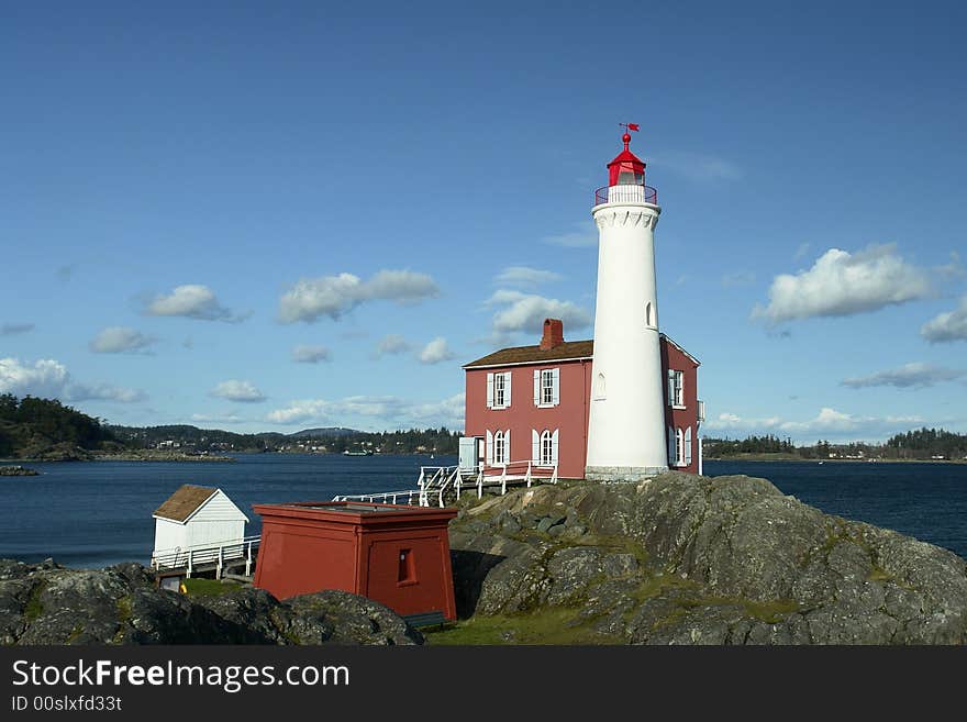 Lighthouse on the west coast of Vancouver Island. Lighthouse on the west coast of Vancouver Island