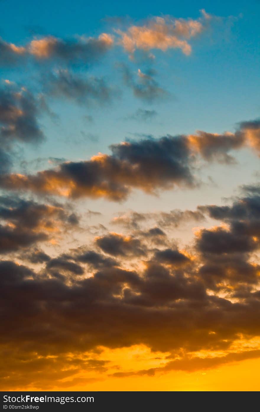 Beautiful skyscape at sunset