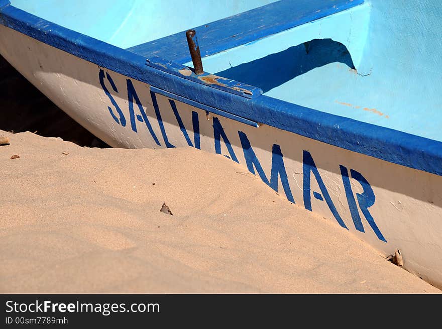 Old boat on the beach. Old boat on the beach