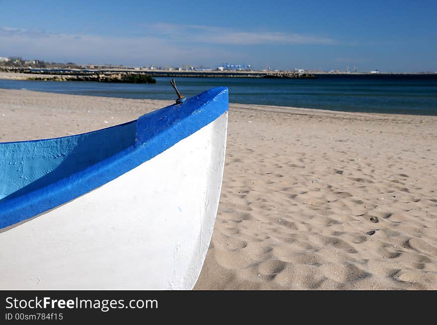 Old boat on the beach. Old boat on the beach