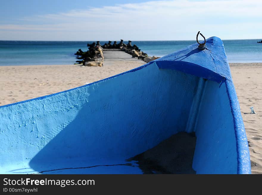 Rowing boat on the beach. Rowing boat on the beach