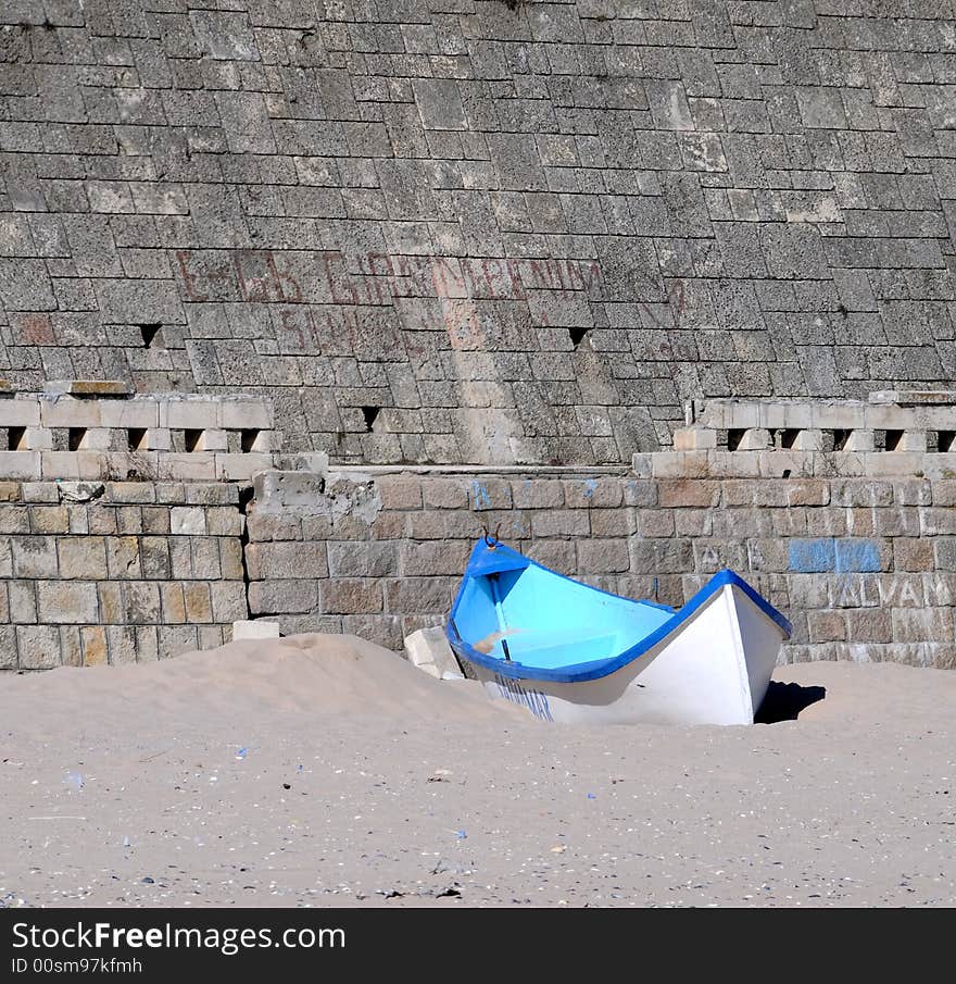 Rowing boat on the beach. Rowing boat on the beach