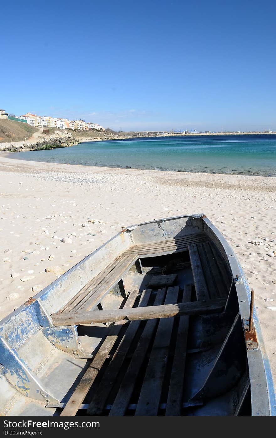 Old boat on the beach. Old boat on the beach