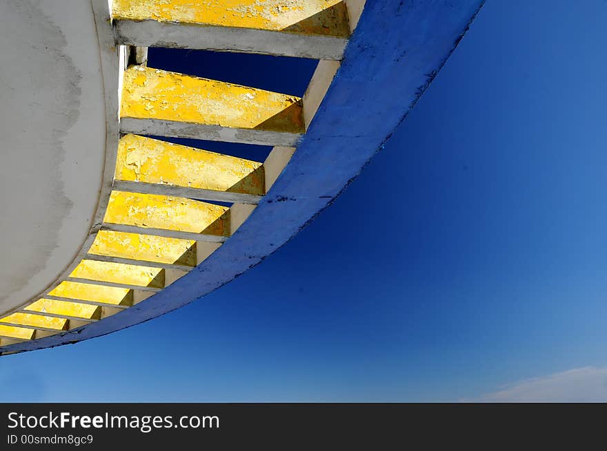 Roof details against blue sky