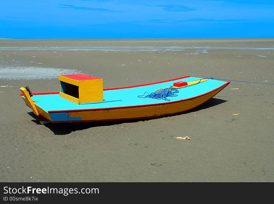 Small traditionalfishing boat from Brazil. Small traditionalfishing boat from Brazil