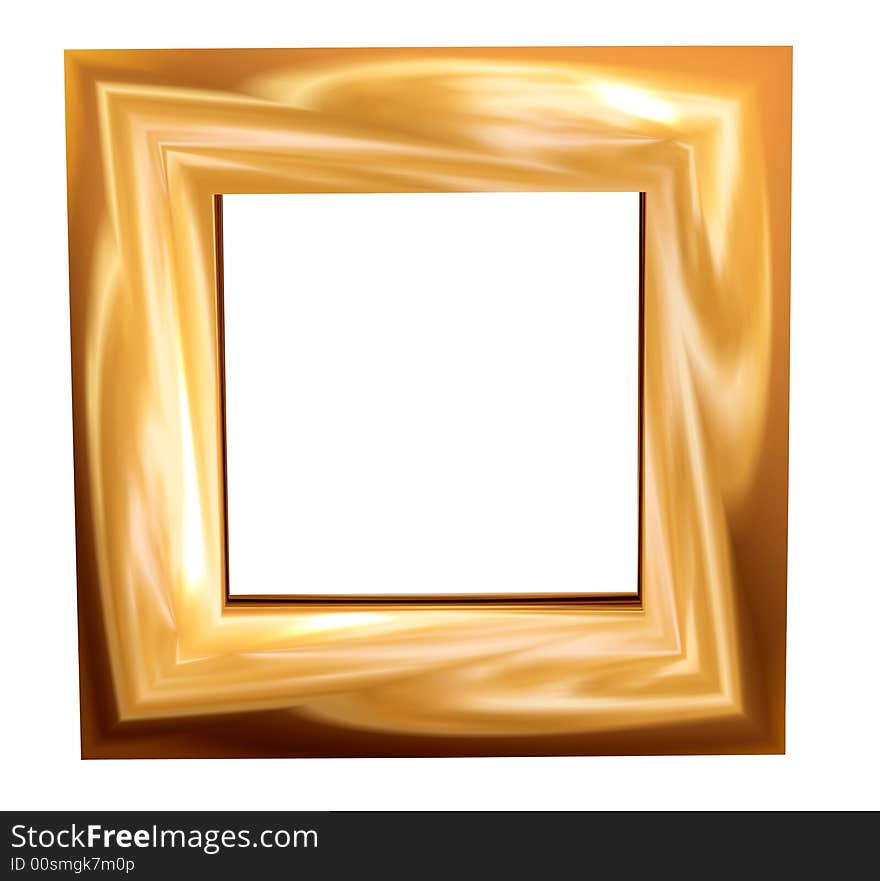 3D golden frame will go silver if desaturated