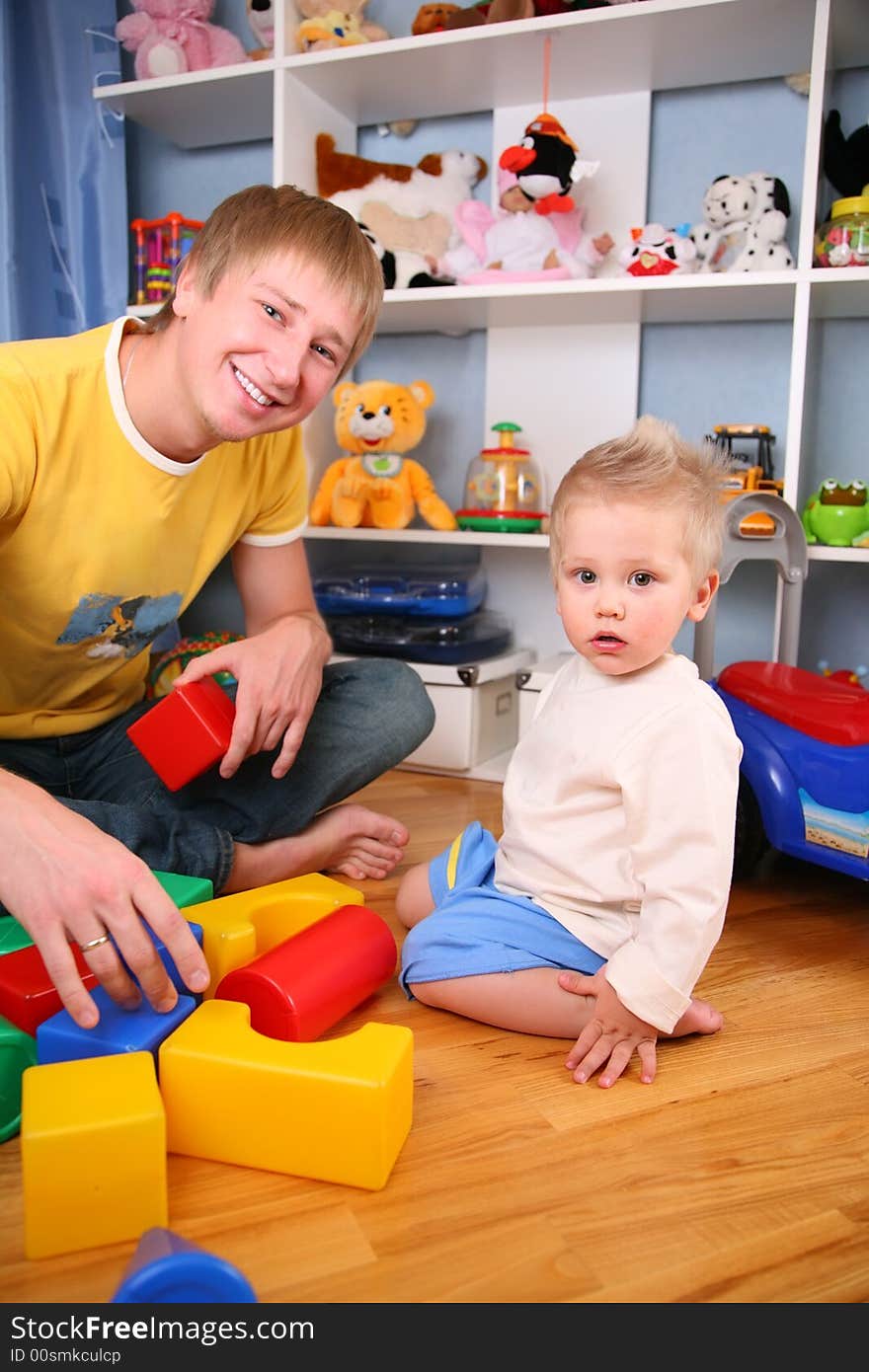 Father and child in the playroom 2