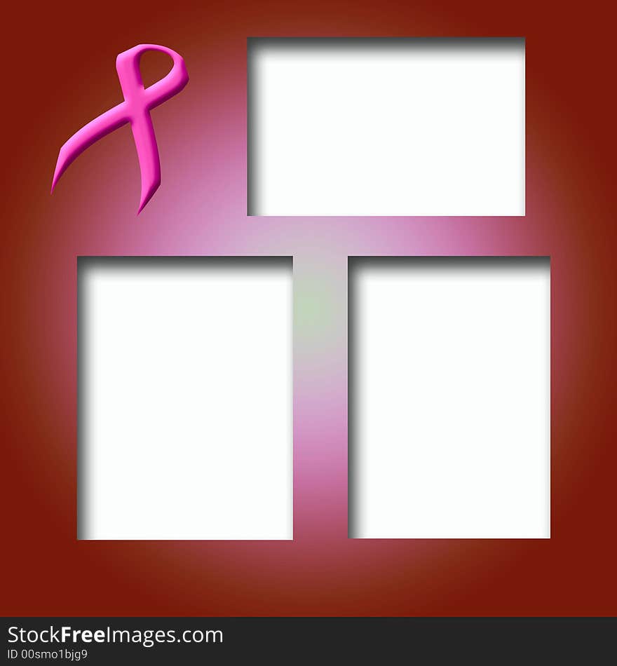 Pink ribbon scrapbook