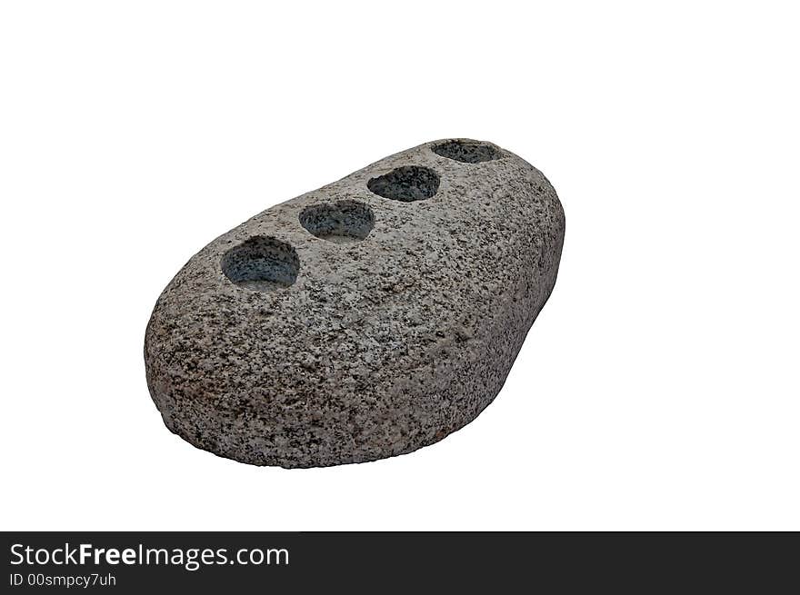 Stone Candlestick Holder