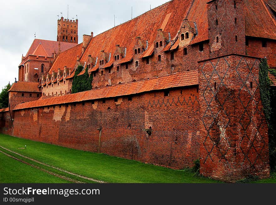 Ruins of a medieval castle in Poland