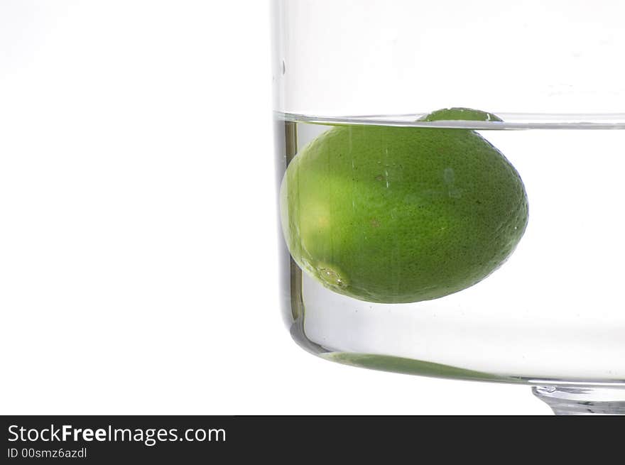 Fresh Lemon Splash Into Water