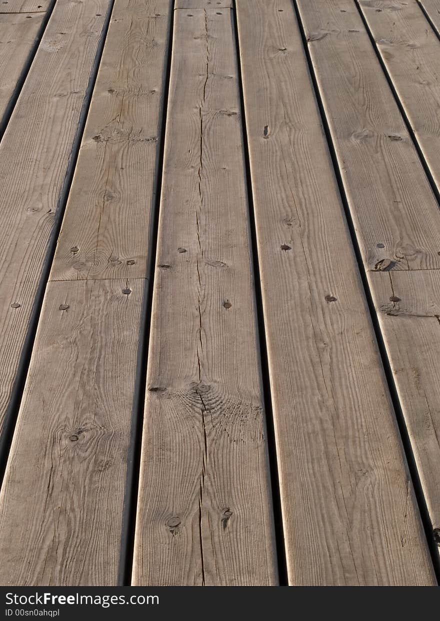 Wooden deck of a pier