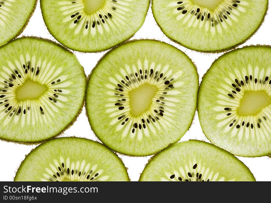 Sliced kiwi are very rich in vitamins