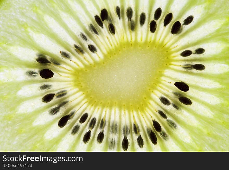 Sliced kiwi are very rich in vitamins