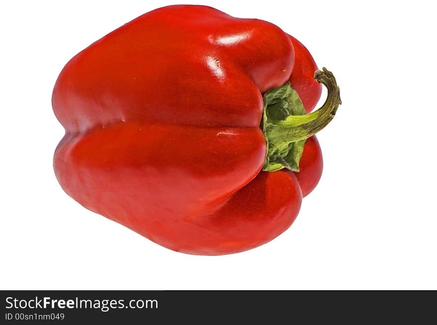 Bell peppers on the white background