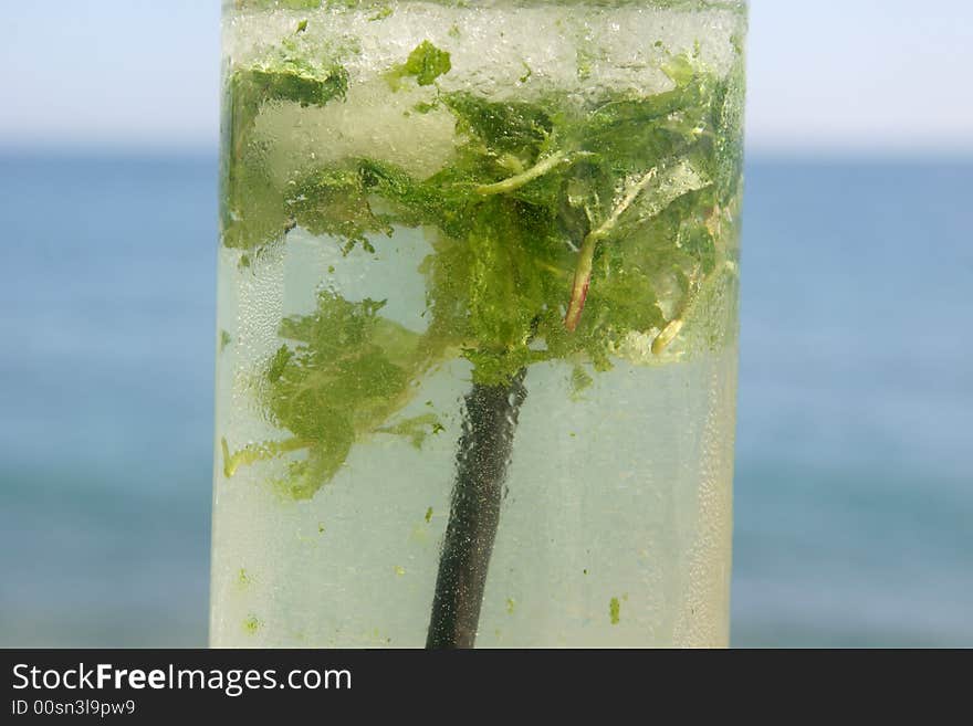 A refreshing mojito by the sea