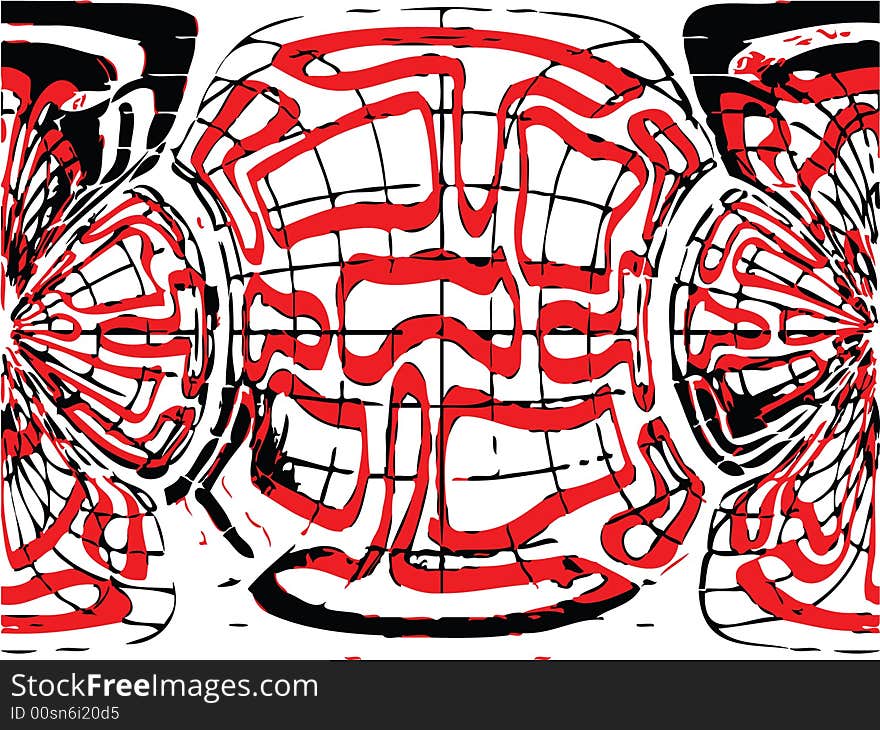 Vector abstract background with red, black and white