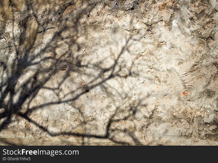 Shadow on an old wall