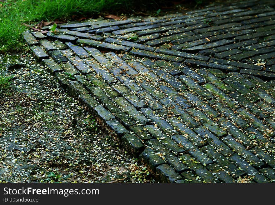 Chinese brick  ground