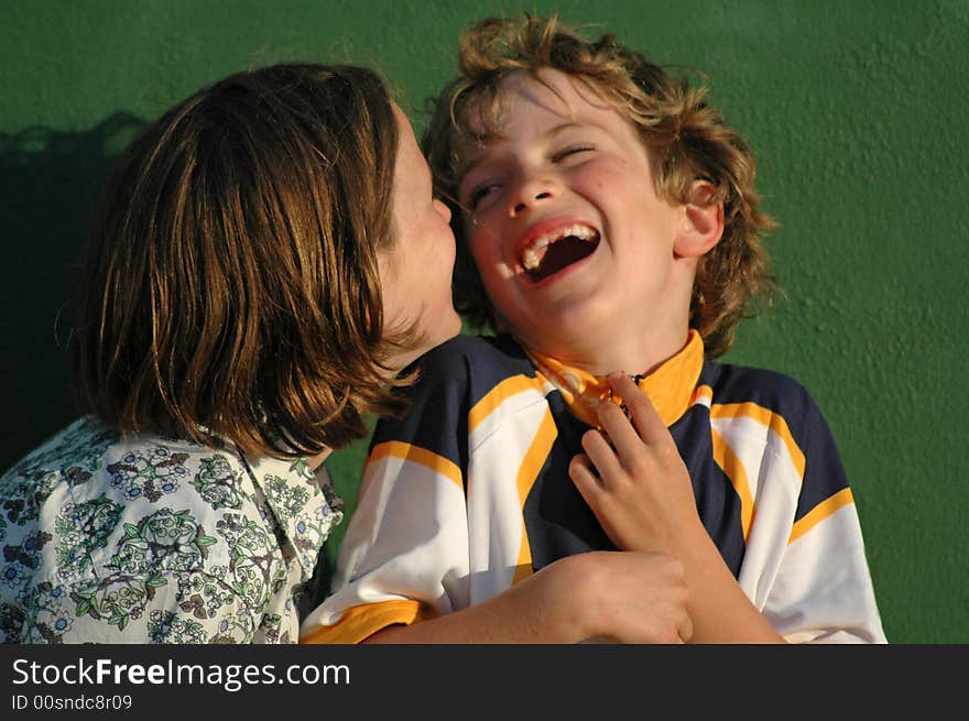 Lifestyle image of two children. Lifestyle image of two children