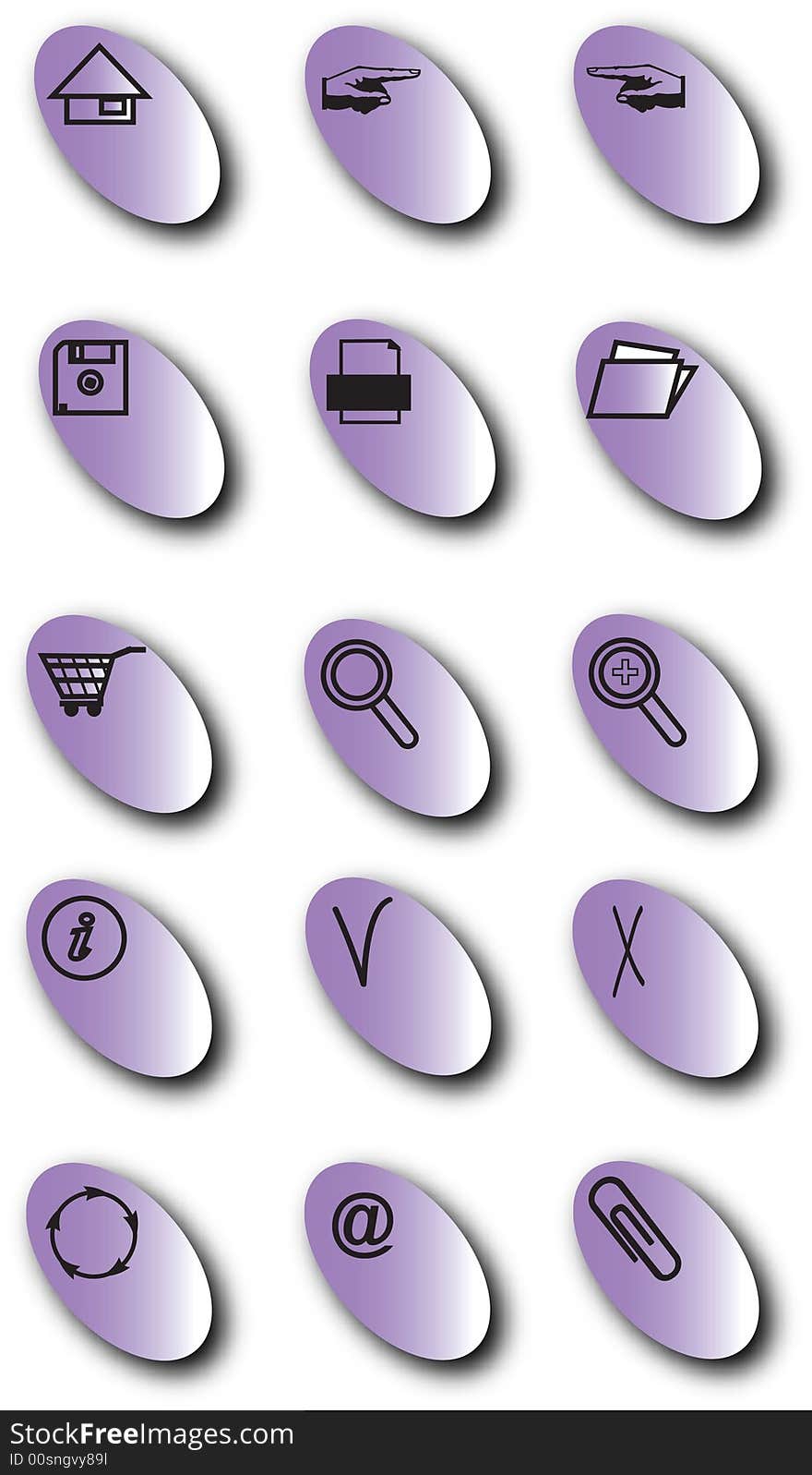 15 lilac buttons for the web site. 15 lilac buttons for the web site