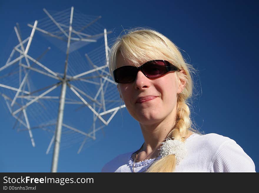 Blond Girl In Sunglasses