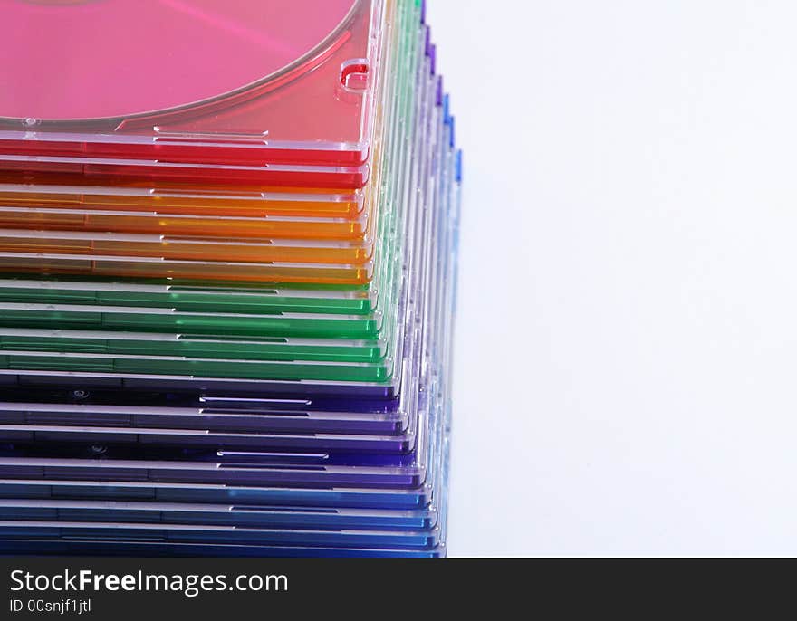 The colors of cd isolated. The colors of cd isolated