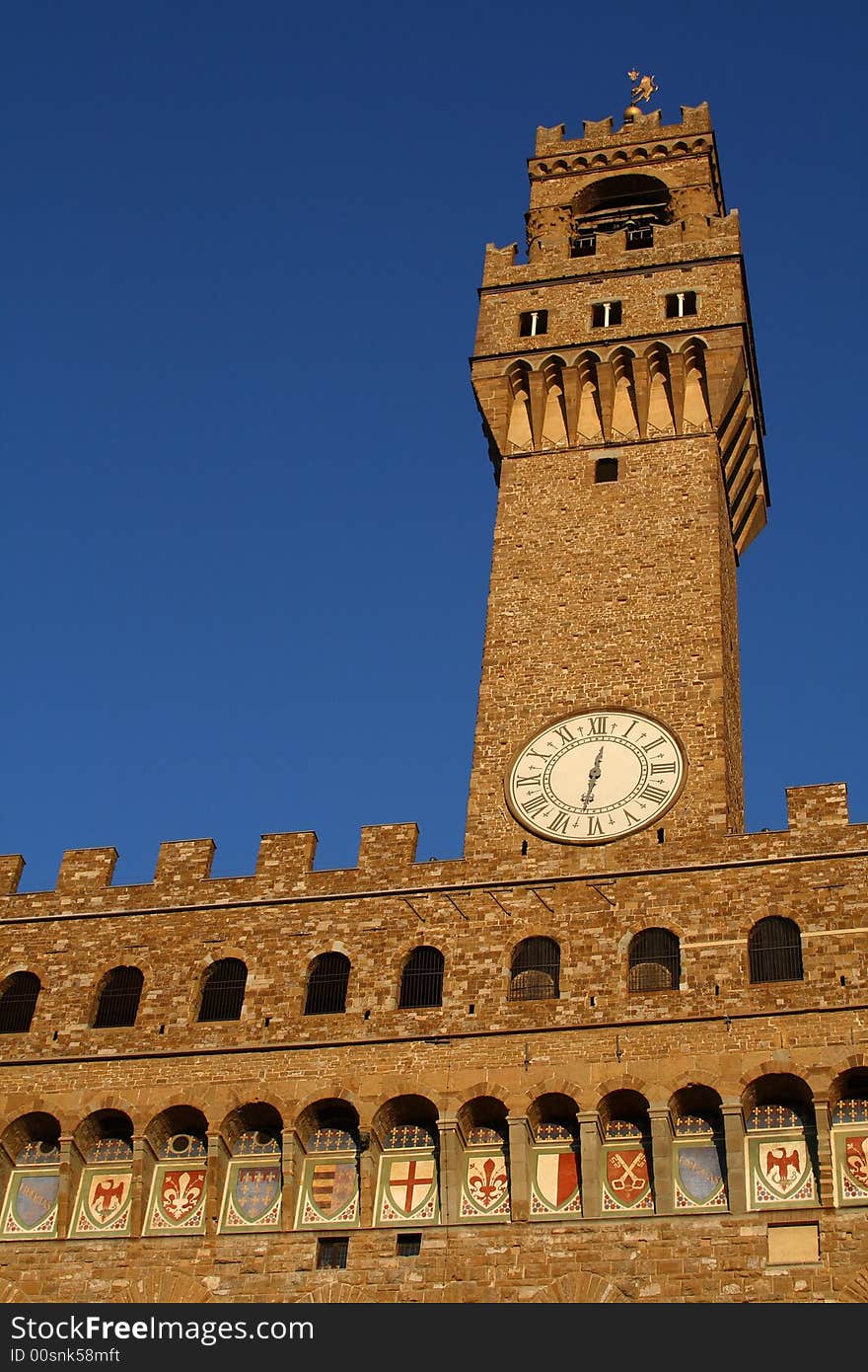 Palazzo Vecchio on the Piazza della Signoria in Florence. Palazzo Vecchio on the Piazza della Signoria in Florence