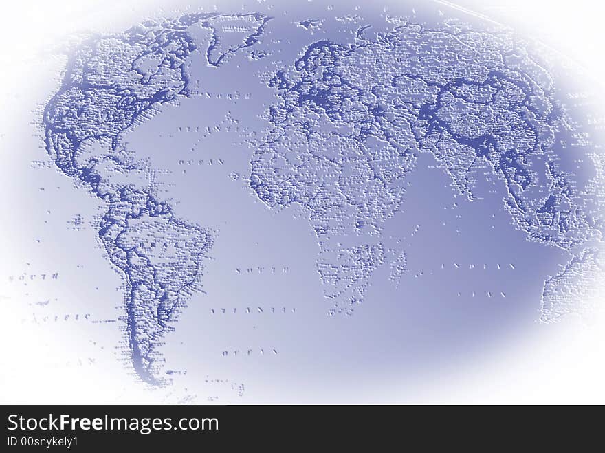 View of the world with a different look. View of the world with a different look